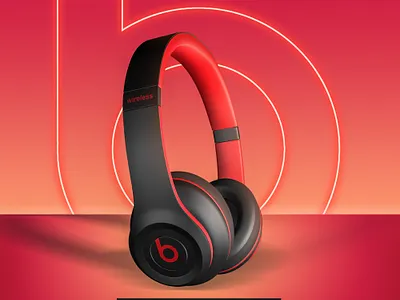 Headphone beats ad graphic design