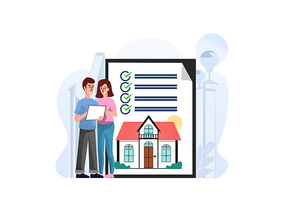 Detail about the property agency branding design flatdesign graphic design illustration vector