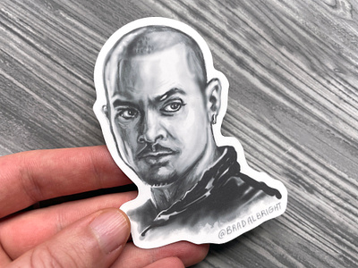 Sticker-A-Day May #14 - Ignacio "Nacho" Varga - Better Call Saul better call saul breaking bad character drawing illustration line art michael mando nacho varga pen and ink portrait sticker