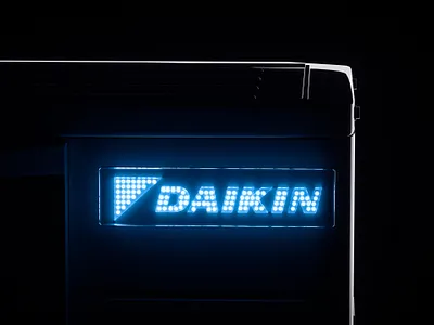 Daikin Hvac Rendering 3d 3d modeling ac art backlight blue c4d cyperpunk dark design gradient hvac illustration led lighting octane render smoke vibe