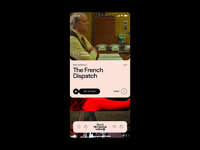 Sketch Film Festival Online — Festival Program animation app app design concept cumberbatch design festival film ios list mobile ui motion graphics movie product design schedule ui user experience user interface ux wes anderson