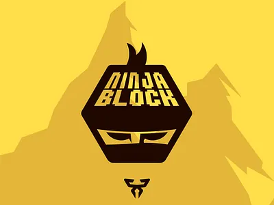 Ninja Block branding design flat icon illustration illustrator logo vector
