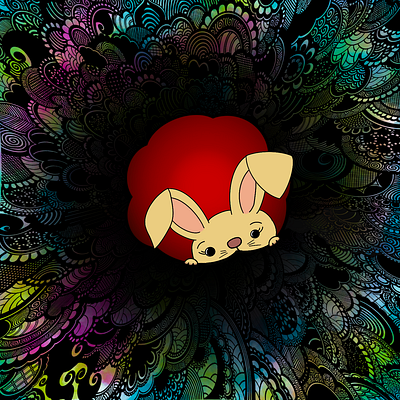 Rabbit Hole alien black hole bunny cosmos creation geometric kawaii mandala mushrooms psychedelic rabbit space spiritual theruknuk trip universe