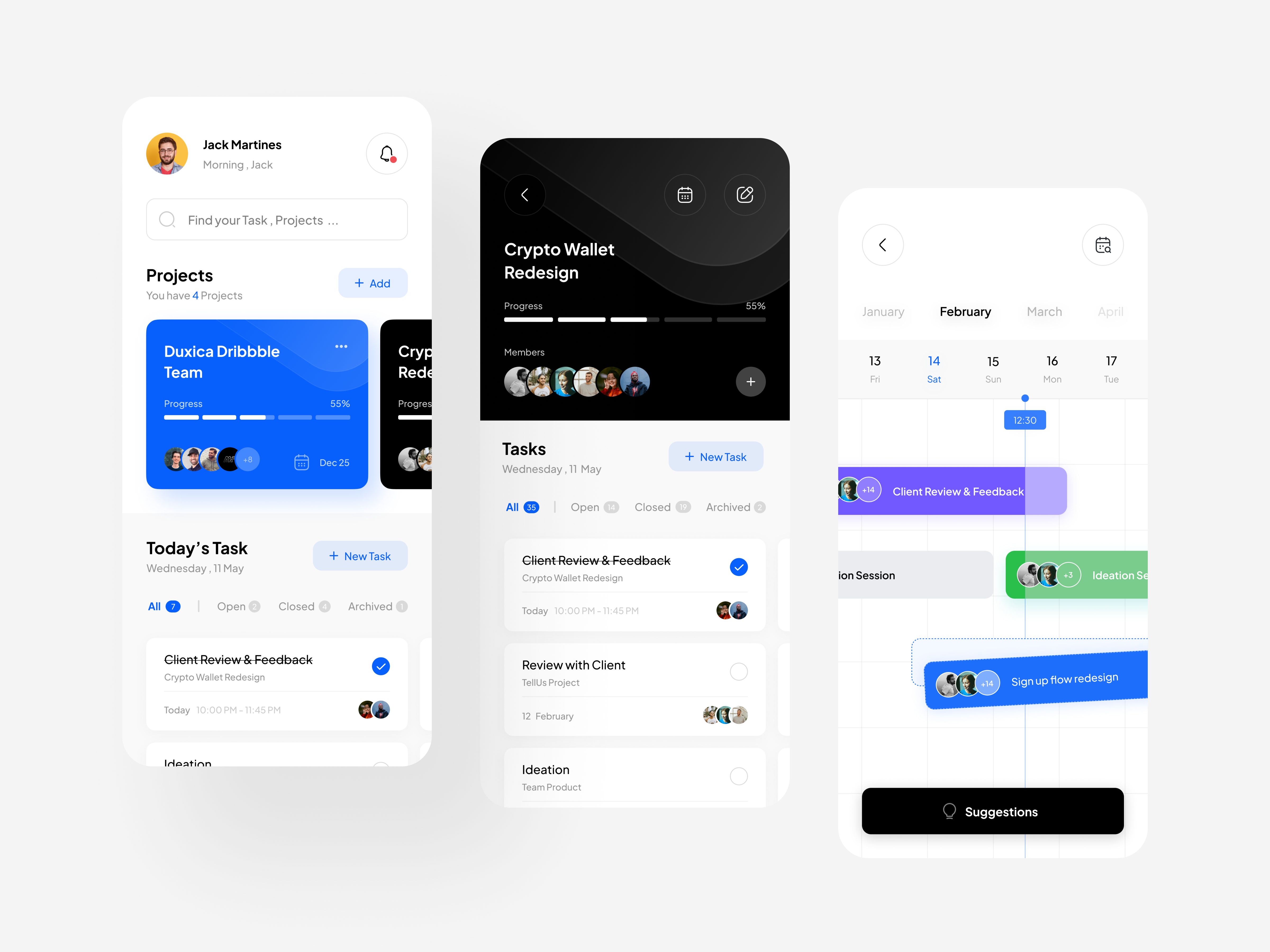 Example of Task and Project Management Mobile App