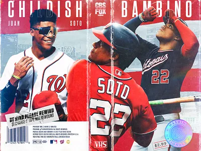 Juan Soto | Childish Bambino VHS Design baseball baseball design concept design juan soto mlb mockup nationals nats photoshop product design sports sports design vhs vhs tape washington