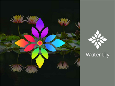 Water lily purple blue green red gradient logo logo logobrainy logobuz logodaily logodesigners logodesignersclub logoforyou logoidea logoideas logoinspirations logoinspire logolearn logomaker logomore logoolshop logoroom logotypeclub