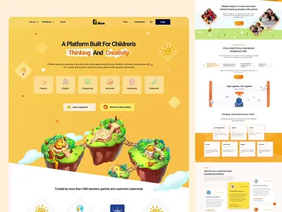 BEEKIDS - Website Design Concept animation beekids branding children design illustration landing page nguyentrongkhoi parents school ui ui ux web animation website