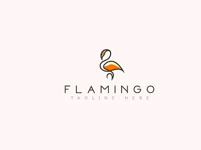 Flamingo logo concept for sale bird logo brand design branding design flamingo flamingos greater flamingos letter mark logo logodesign logotype minimal minimalist phoenicopteridae sale