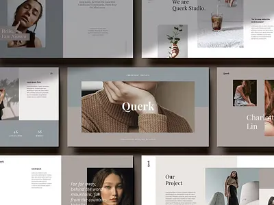 Querk Powerpoint Template app branding design editorial illustration keynote multipurpose pitch deck powerpoint ppt presentation presentation design template