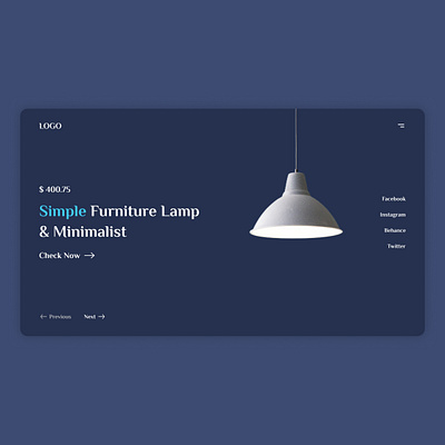 Simple and Clean Lamp Design ui