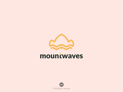 mountwaves logo apparel branding graphic design vector