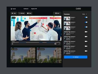 Caro Security Camera camera design security securitycamera ui userexperience userinterface