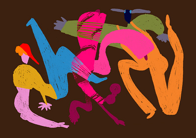 Not boring dance illustration illustration
