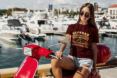 OFF-ROAD CUSTOM 4 WHEEL DRIVE T-SHIRT DESIGN vertical