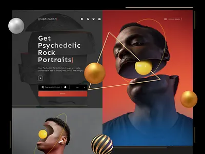 graphication | web design 3d portrait clean clean design graphic design illustration psycedelic ui design ux design web design