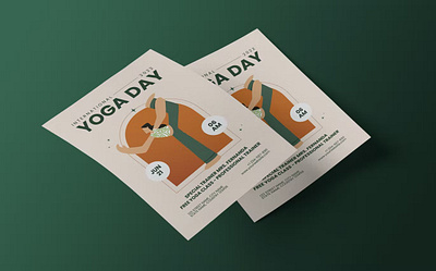 FREE International Yoga Day Flyer Template branding catalog clean day flyer design flyer template graphic design illustration indesign international international yoga magazine minimalist motion graphics print printable template ui yoga yoga day