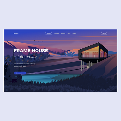 Site for frame houses 2022 design trends design dribbble best illustration new portfolio site for frame houses ui ux web website