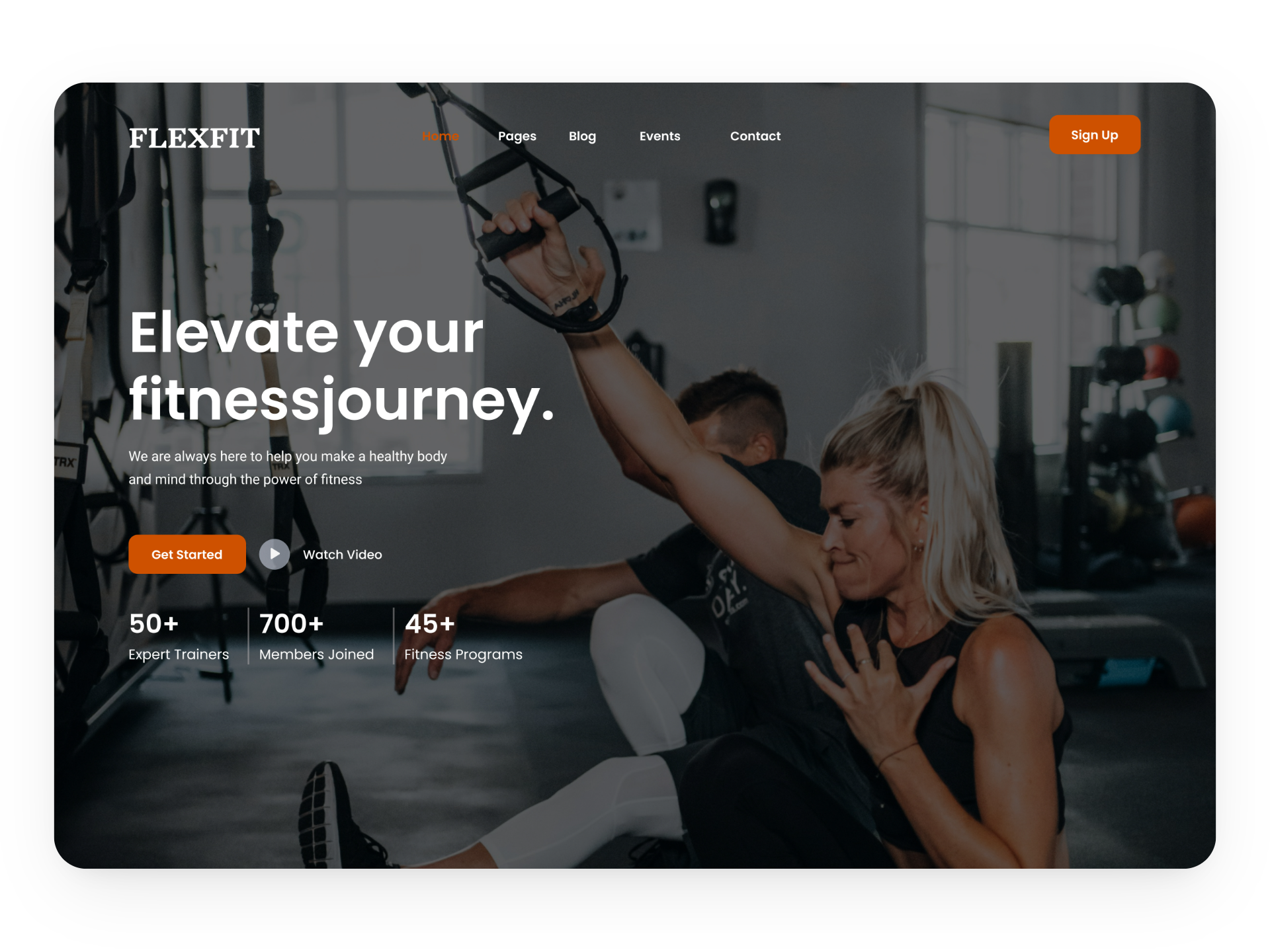 Gym Website Landing Page figma ui fitness gym personal trainer website sports and fitness ui ui design web design workout program ui