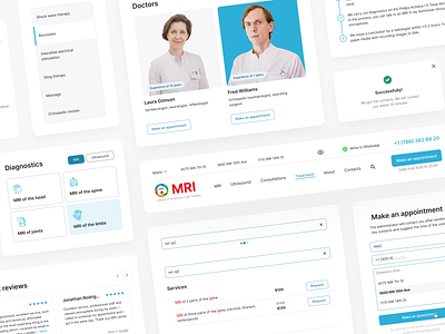 UI components design (light theme) components forms kit makeevaflchallenge makeevaflchallenge4 medical menu search ui