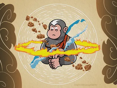 Avatar Ang Ape Version NFT Illustration ape ape nft avatar avatar ang design illustration illustrator jellypiish nft zenape nft