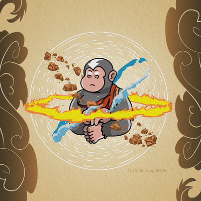 Avatar Ang Ape Version NFT Illustration ape ape nft avatar avatar ang design illustration illustrator jellypiish nft zenape nft