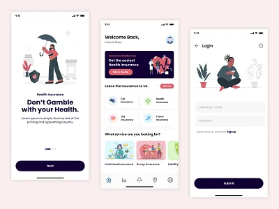 Insurance App Design agency app concept car insurance education insurance financial insurance health app health insurance insurance app insurance broker insurance company insurance plan ios app design lide insurance mobile mobile app mobile app design mobile app ui mobile design mobile ui user interface