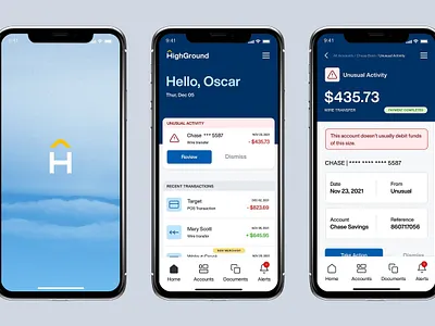 HighGround branding design logo ui ux