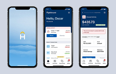 HighGround branding design logo ui ux
