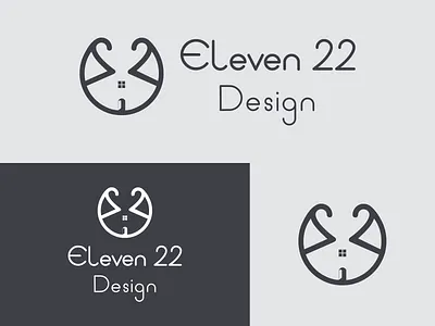 Logo for Eleven 22 Design 2d logo adobe illustrator brand identity clean creative design graphic design illustration interior interior company logo interior logo logo logo design minimal modern professional unique
