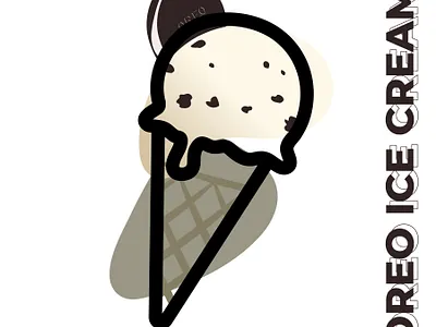 Oreo Ice Cream Abstract Illustration design ice cream il illustration illustrator jellypiish logo oreo oreo ice cream illustration vector