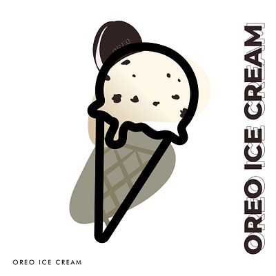 Oreo Ice Cream Abstract Illustration design ice cream il illustration illustrator jellypiish logo oreo oreo ice cream illustration vector
