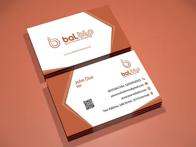 Business card for BAL BTP adobe illustrator brand identity business card business card design clean company construction creative design graphic design illustration logo logo design minimal modern professional real estate real estate business card unique
