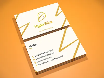 Business card for Hypo Slice adobe illustrator brand identity business card business card design clean creative design food food company food company logo graphic design illustration logo logo design minimal modern professional restaurant restaurant logo unique