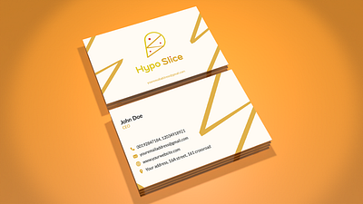 Business card for Hypo Slice adobe illustrator brand identity business card business card design clean creative design food food company food company logo graphic design illustration logo logo design minimal modern professional restaurant restaurant logo unique
