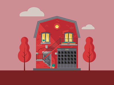 Townhome Illustration digital illustration graphic design graphic illustration house illustration illustration townhome vector vector drawing vector illustration