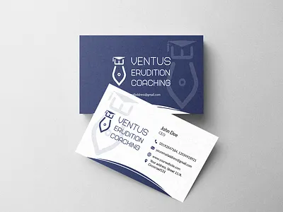 Business Card for Ventus Erudition Coaching adobe illustrator brand identity business card business card design clean coaching coaching business card creative design education education business card graphic design illustration logo design minimal modern professional school school business card unique
