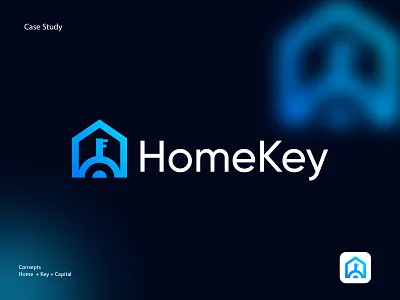 HomeKey l Real estate logo brand identity branding business company capital creative ecommerce home logo invest logo investing logo design logo designer logo mark meaningful logo professional logo real estate logo simple logo smart logo