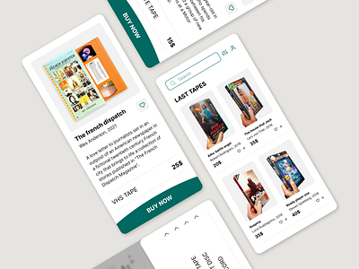 Vintage Music & Movies Store | Mobile Adaptive Website design minimalist mobile typography ui website