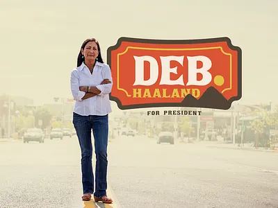 Deb Haaland for America american arizona branding election native american native american art new mexico patriotic pol political logo politics southwestern