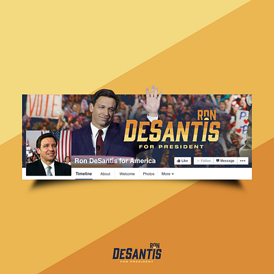 Ron DeSantis for President american branding election patriotic political political logo politics
