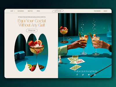 Hero section design for beverage 3d adobe animation branding design figma graphic design hero section illustration landing page logo motion graphics ui ux web website