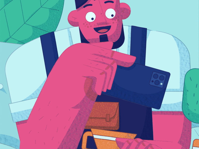 Social Coffee Time - Part 1 animated character flat illustration formfunction gif illustration nft nftart solana