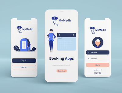 Medical Appointment App Design adobe xd design graphic design illustration ui uiux user experience user interface ux