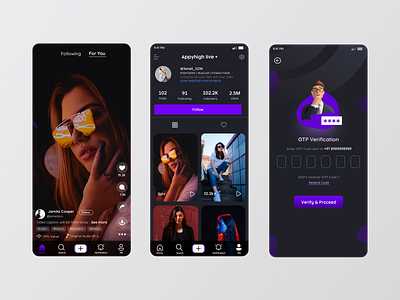 Tiktok Redesign Concept app app design app ui design homepage redesign concept sumit sumit sharma tiktok tiktok redesign ui ux