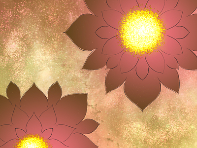 Flower Galaxy abstract cosmos floral pink solar system space stars theruknuk universe