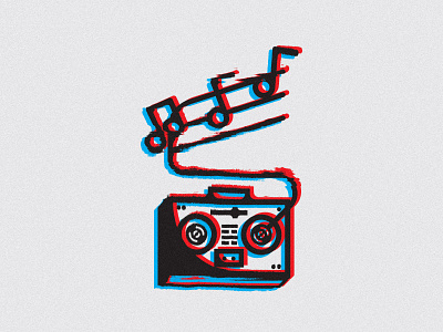 S is for... Song! audio boom box brand branding design illustration logo mark music song speaker sterio typography vector