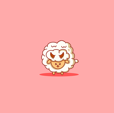 Cute Sheep Cartoon Illustration animal cartoon cute graphic design illustration logo mascot sheep