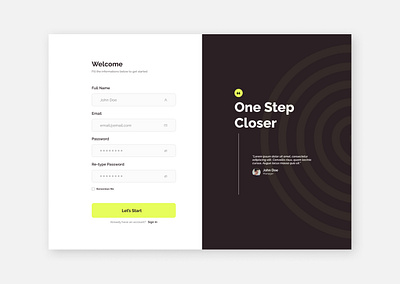 Daily UI - Sign Up Page dailyui design illustration minimal ui ui design uiux ux ux design