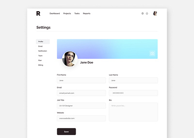 Daily UI - Settings Page dailyui dashboard design illustration minimal settings ui ui design uiux ux ux design