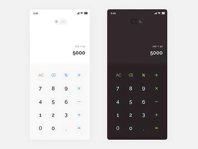 Daily UI - Calulator app design calculator dailyui design illustration minimal mobile ui ui design uiux ux ux design